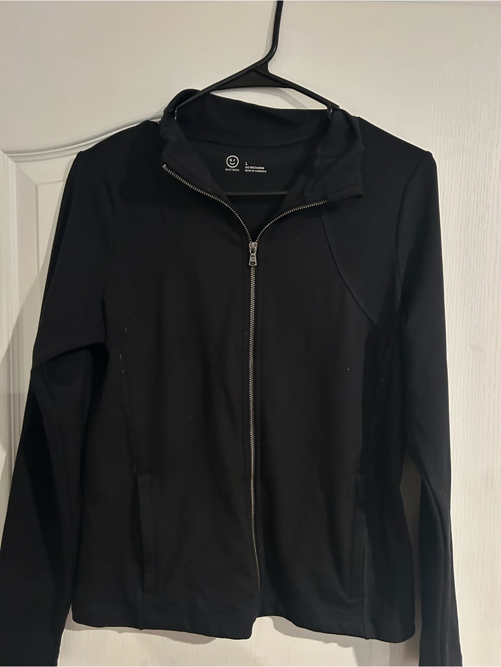 Gilly Hicks Black Full-Zip Bomber Jacket